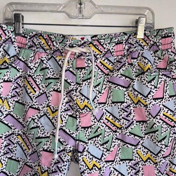 OH SNAP Retro 90's Printed Beach Surf Saved by the Bell 6" Shorts Men's XL - Picture 2 of 9